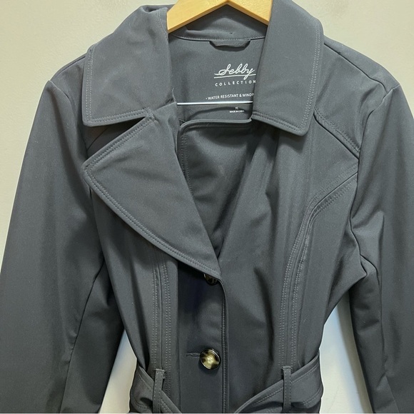 Sebby Collection Navy Blue Raincoat Size XL Outdoor Classic Trench Coat - Picture 11 of 11